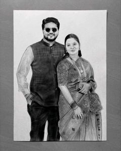 Custom couple art portrait