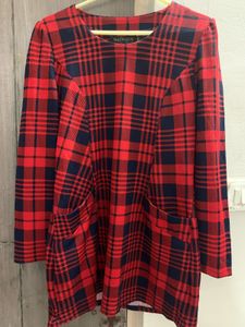 Red & Blue Checkered Dress