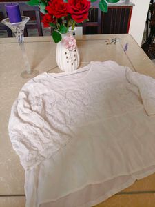 White Blue Dress Combo