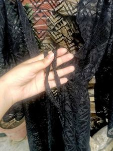 Black Sheer Kimono(Shrug)