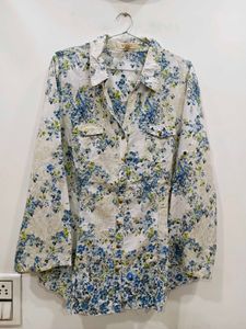 Floral Print Button-Down Shirt