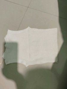 Only White Ribbed Sleeveless Top