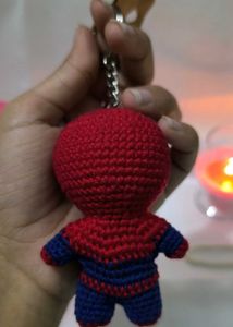 Crochet Spiderman Keychain