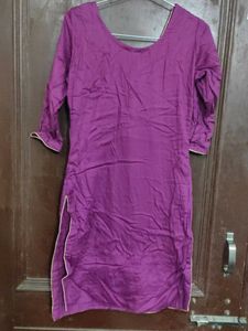 Purple Embroidered Kurta salwar and dupatta