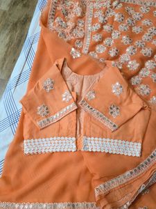 lucknowi Chikankari with hand work gotta Patti