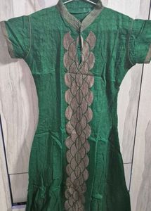 Green Embroidered Kurti
