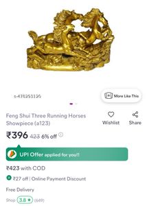 Feng Shui Horses Showpiece