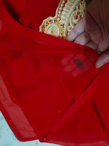 Red ♥️ Embroidery Saree Very Nice ✨
