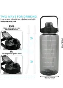 🔥2 L Motivational Water Bottle With Sipper
