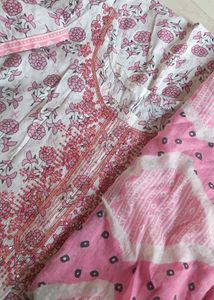 Pink Printed Kurta Set