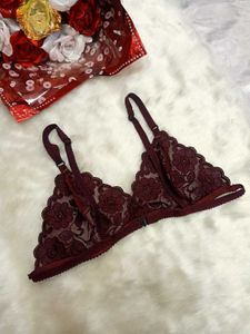 🌹Elegant Burgundy Lace Bra🌹