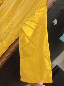 Mustard Yellow Kurti with Silver Details