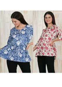 Floral Print Peplum Top