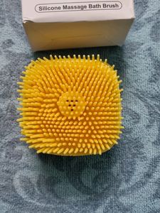 Silicone Bath Brush w Soap Dispenser Body Scrubber
