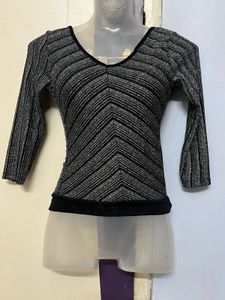 Pintrest Sparkly Striped Crop Top