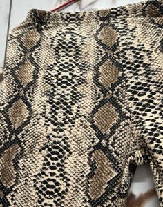 Snakeskin Print Bell Bottoms