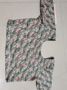 Floral Print Saree With Blouse