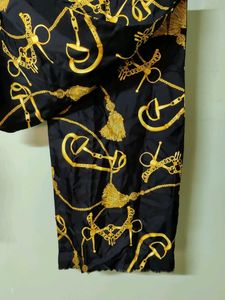 Silk Scarf with Gold Print ✨