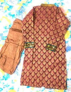 Embroidered Asian Tunic and Churidar Set