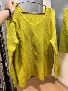 Olive Green Cable Knit Sweater