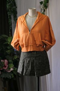 H&amp;M Light Washed Orange Cropped Hoodie