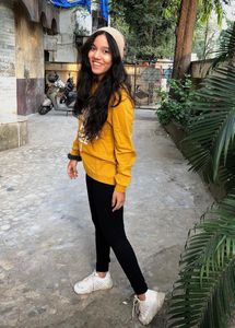 Ajio Yellow Sweatshirt