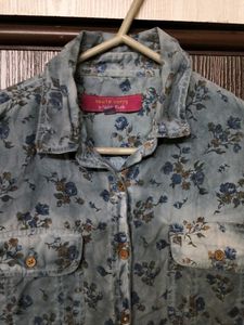 Denim Wash Floral Shirt
