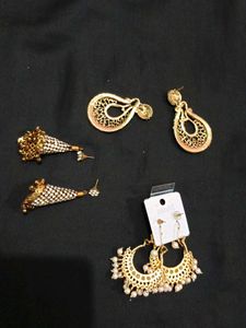 Elegant Gold Tone Earrings