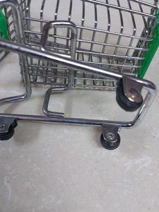 Mini Shopping Cart Showpiece