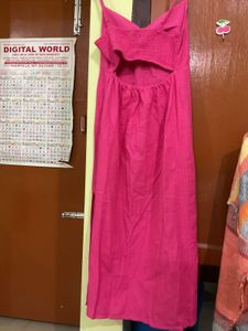 Pink Midi Slip Dress