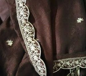 Brown anarkali kurta set 🤎