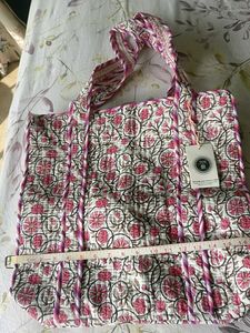 Floral Print Tote Bag