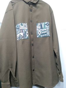 Unique Pattern Pocket Shirt