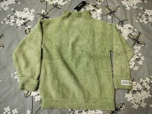 😍Green Knit Turtleneck Sweater😊