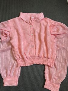 Pink Striped Blouse
