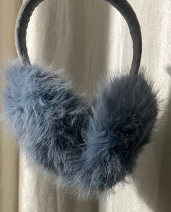 Fluffy Blue Earmuffs