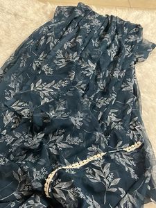 Blue Georgette Saree