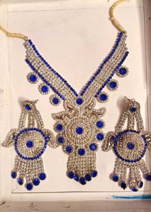 Royal Blue Rhinestone Bridal Jewelry Set