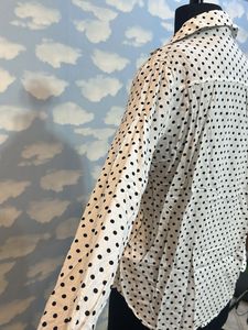 Polka Dot Button-Up Shirt