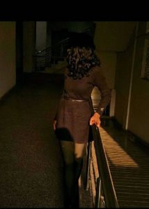 Stylish Black Knit Dress without Belt