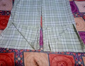 Green Plaid Flared Pants
