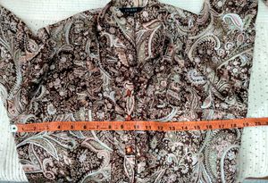 Vintage Paisley Ruffle Blouse