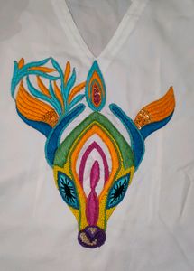 White Embroidered Top