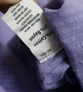 Aurelia Purple Striped Cotton Mix Kurta