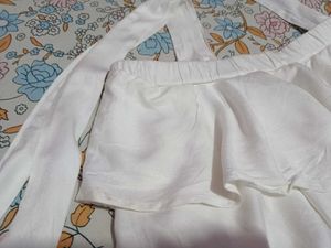 White Ruffle Top