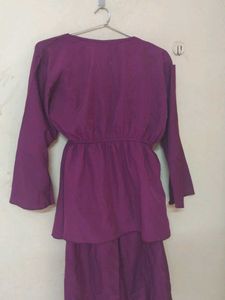 Purple Top And Bottom Set