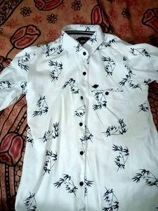 Printed White Shirt