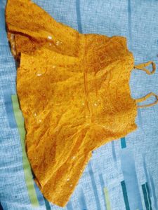 Sleeveless Golden Padded Top