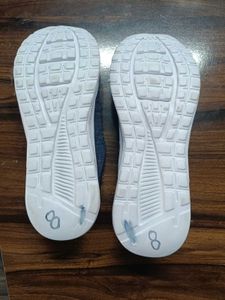Blue Knit Slip-On Sneakers