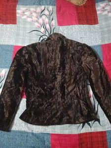 Women Fancy Chocolate Colour Coat